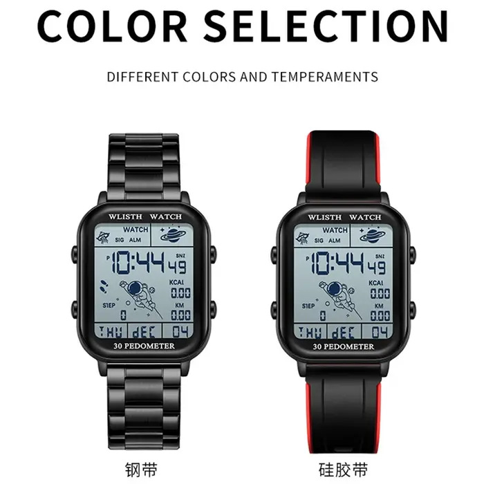 WLISTH montre numérique multifonctionnelle affichage Sport montres électroniques