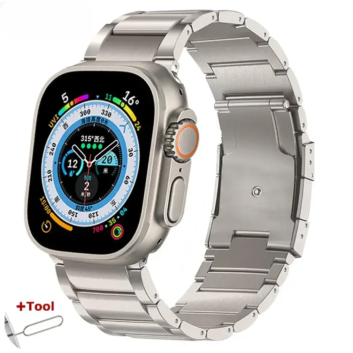 Bracelet de luxe en titane pour Apple Watch Ultra 2