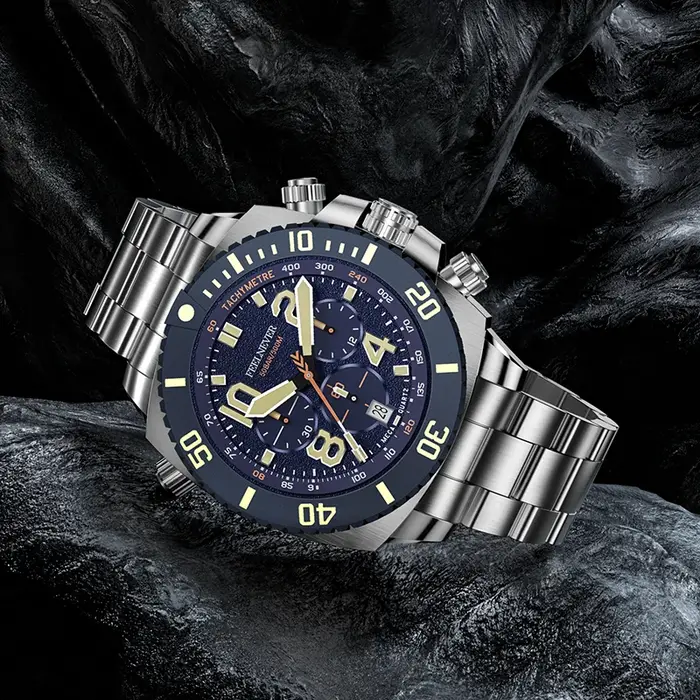 Sport mouvement automatique montre à Quartz en acier inoxydable saphir cristal montres hommes 500M étanche horloges