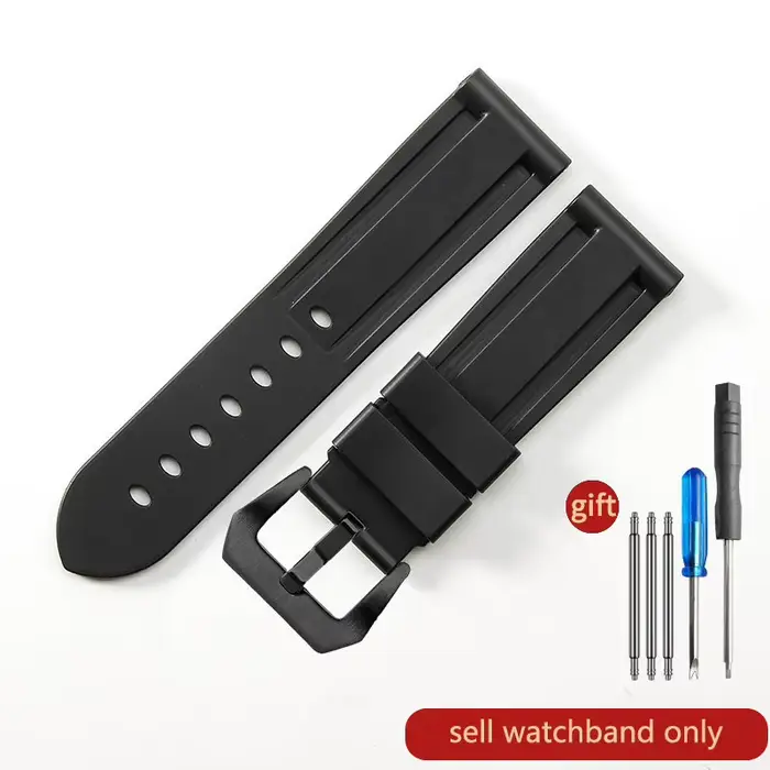 Caoutchouc naturel étanche pour remplacement de bracelet de montre, accessoires pour Panerai Pam441,