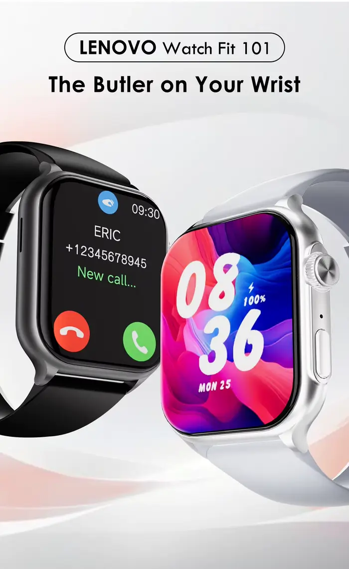 Montre connectée Lenovo 2025 pour hommes