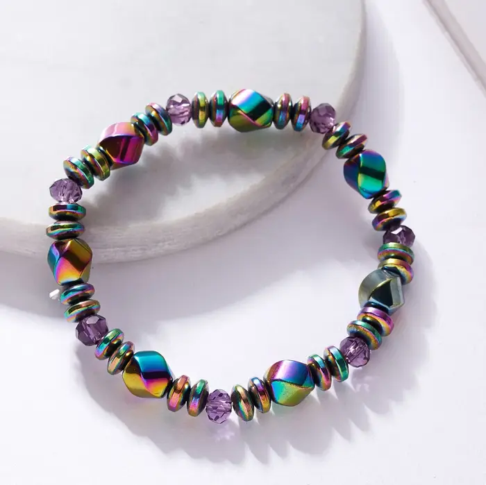 Bracelet d'énergie magnétique coloré pour homme