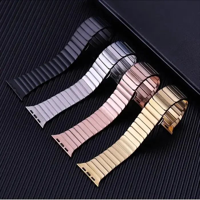 Bracelet à maillons 1:1 Original pour Apple Watch Ultra 2 49mm 9 8 7 Se 6 5 4 45mm 44mm 41mm 40mm
