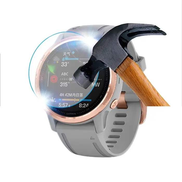 Film protecteur en verre pour Garmin Instinct 2S, Fenix 3 HR, 5, 5X, 5S Plus, 6, 7, 6X, 7X, 6S, 7S, Epix Pro 47/51mm, Enduro 2, Vivoactive 4S