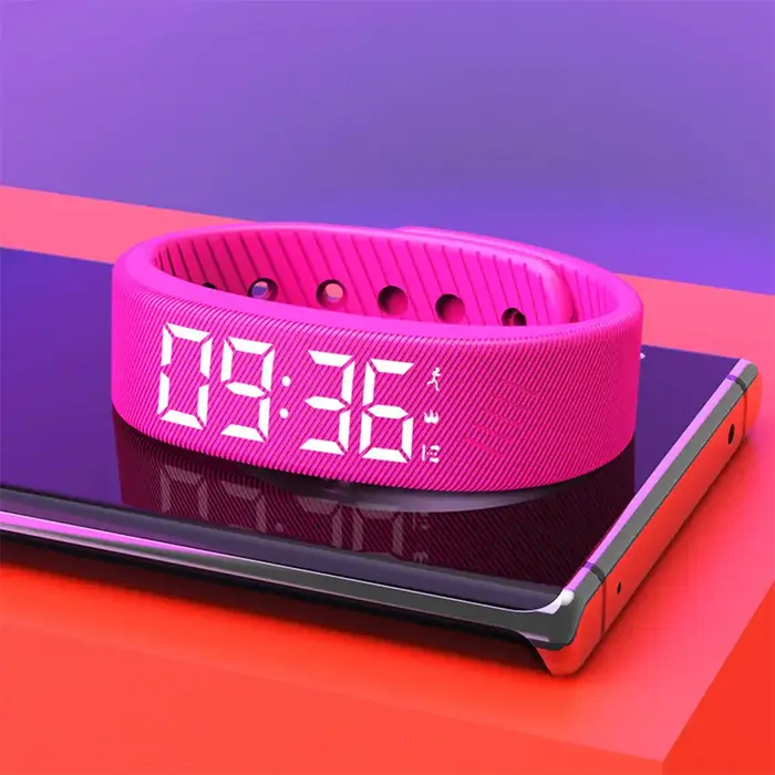 Bracelet intelligent LED numérique étanche horloge intelligente Smartband avec podomètre en cours d'exécution moniteur