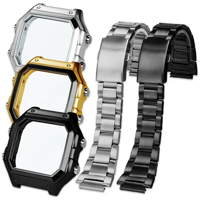 Boîtier en métal modifié pour montre Casio Small Square 3299 AE-1200WH