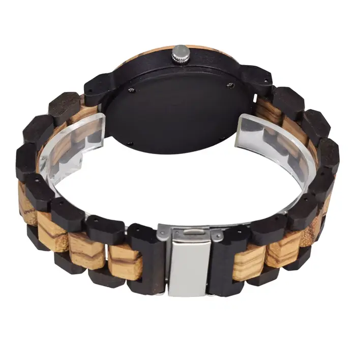 Montre rétro entièrement en bois pour homme