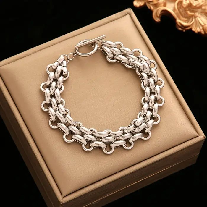 Bracelet de poignet étanche en acier inoxydable pour hommes et femmes