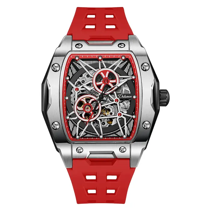 Montres pour hommes squelette lumineuses