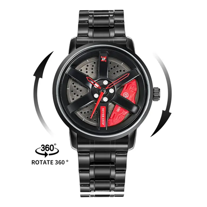 Montre de roue de voiture de Sport de luxe pour hommes