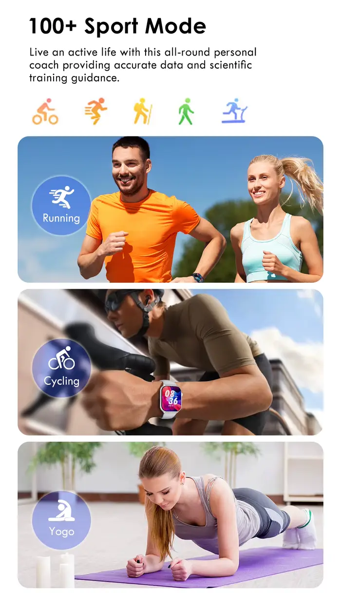 Montre connectée Lenovo 2025 pour hommes