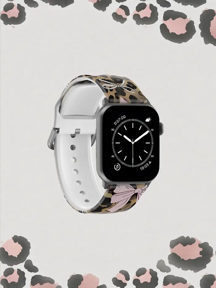 Arc imprimé léopard pour Bracelet de montre Apple 45 mm 44 40 41 38 42mm