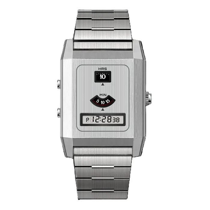 Montres de luxe en argent pour femmes, affichage numérique électronique, Style rétro, horloge pour h