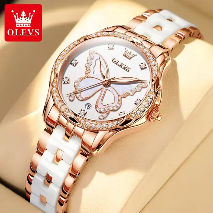 Montre à quartz en céramique pour femme