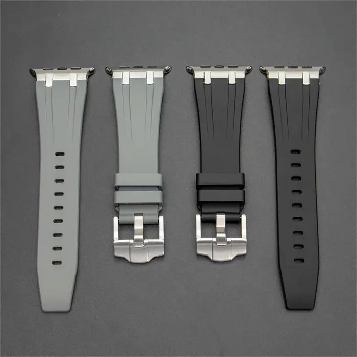 Bracelet en silicone pour Apple Watch Ultra 49mm, bracelet sport en caoutchouc pour iWatch 11 10 9 8 7 6 5 4 SE 42mm 44mm 45mm 41mm 40mm 46mm