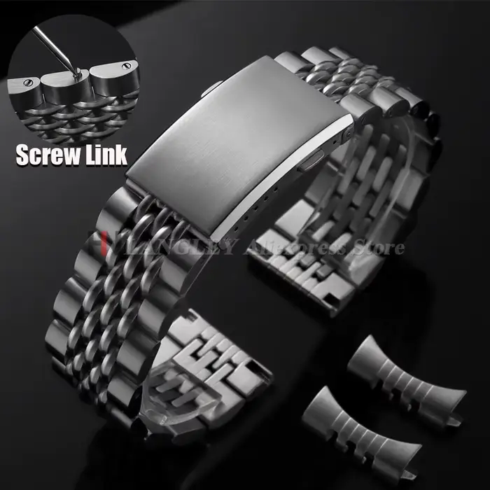 Bracelet de montre en acier inoxydable massif