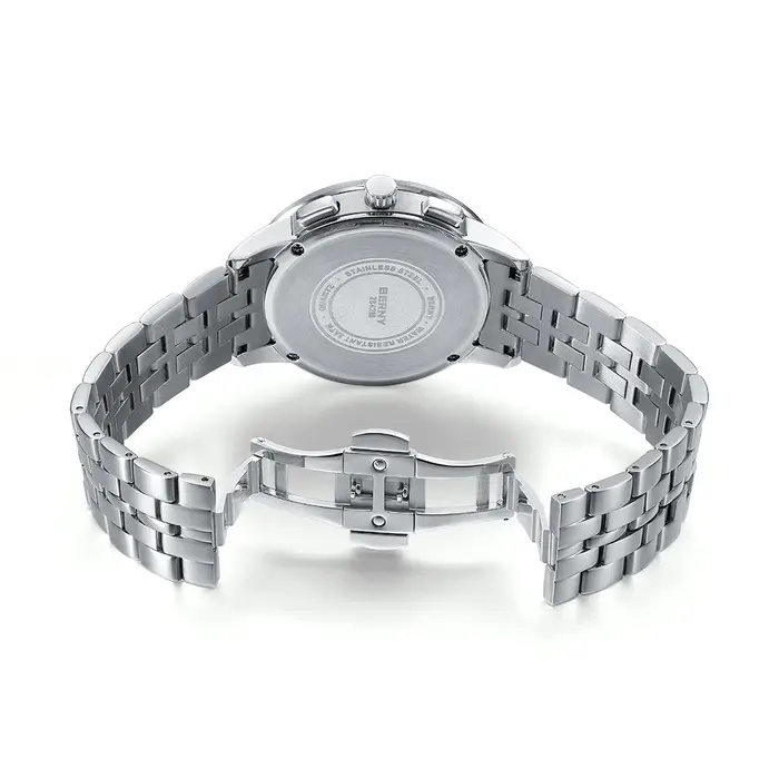 BERNY chronographe montres pour hommes 24 heures cadran MIYOTA OS10 multi-fonction en acier inoxydable saphir Sport