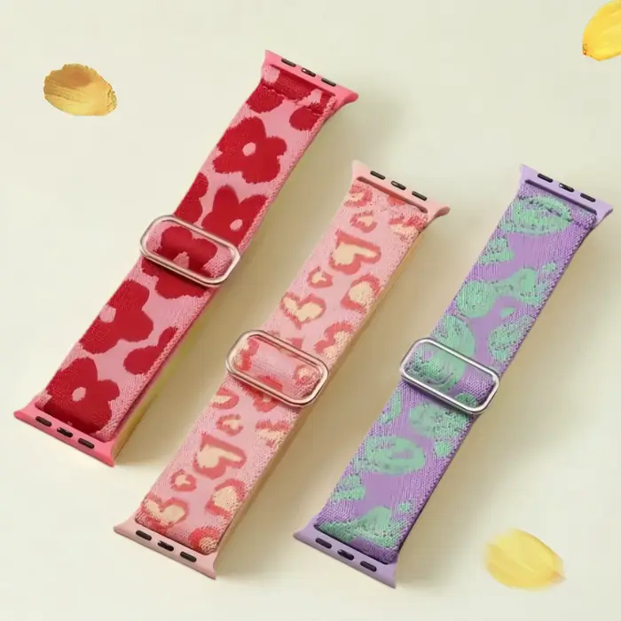 Bracelet de montre en nylon extensible compatible avec Apple Watch 38 mm 40 mm 41 mm 42 mm 44 mm 45 mm