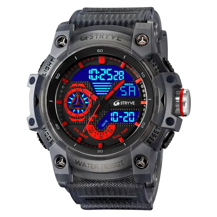 STRYVE marque 8029 Sport montres étanche livraison directe montre chronomètre réveil jeune mode