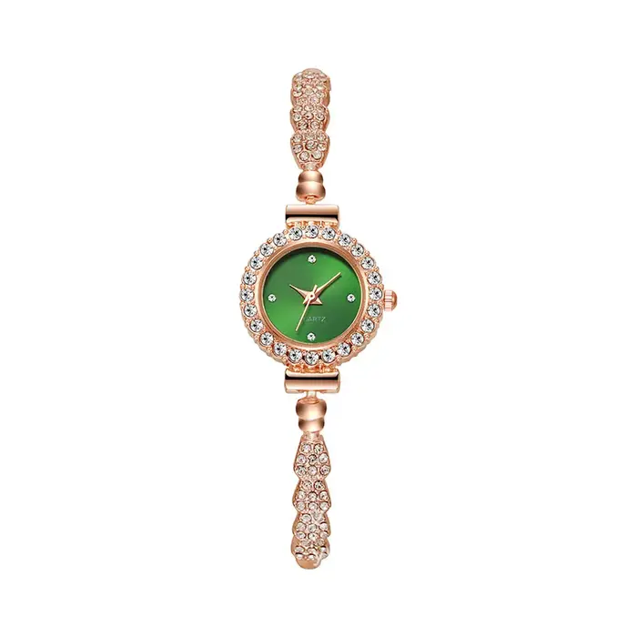 Montre à Quartz avec Strass pour Femme, Petit Cadran, Bracelet Mince, Accessoires Réglables Librement