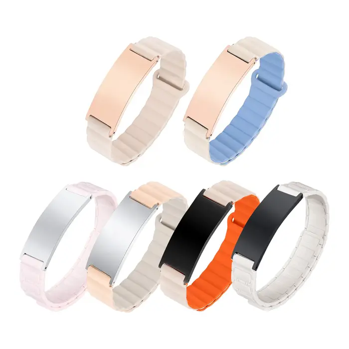 Bracelets d'identification d'alerte médicale personnalisés pour hommes et femmes