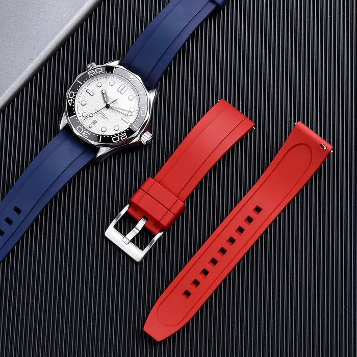TONJETT bracelet de montre en caoutchouc vulcanisé FKM 18-19-20mm 21mm 22mm 23-24mm bracelets