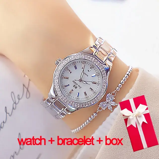 Montres-bracelets en acier inoxydable pour femmes