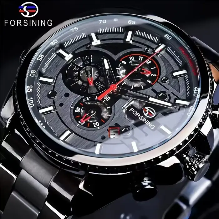 Montre mécanique automatique pour homme - Design squelette élégant