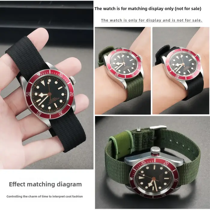 Pour Tudor Black Bay fleur rouge Pelagos bracelet de montre M2542G M25707B m25727k 22mm Sports de plein air