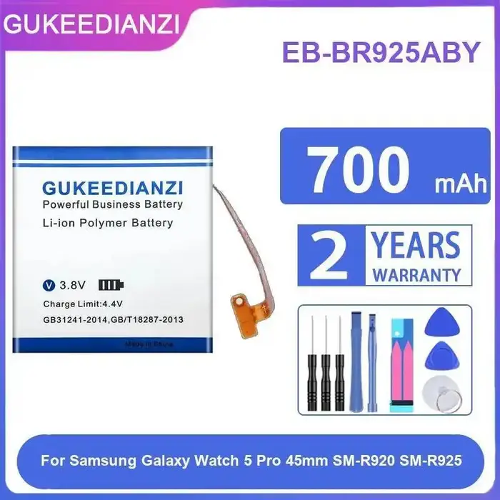 Pour Samsung Galaxy Watch 5 Pro 45Mm SM-R920 SM-R925 EB-BR925ABY 700Mah batterie de remplacement Pre