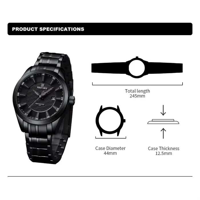 Top marque NAVIFORCE montre pour hommes étanche Quartz affaires décontracté bracelets en acier inoxydable Date horloge Relogio Masculino