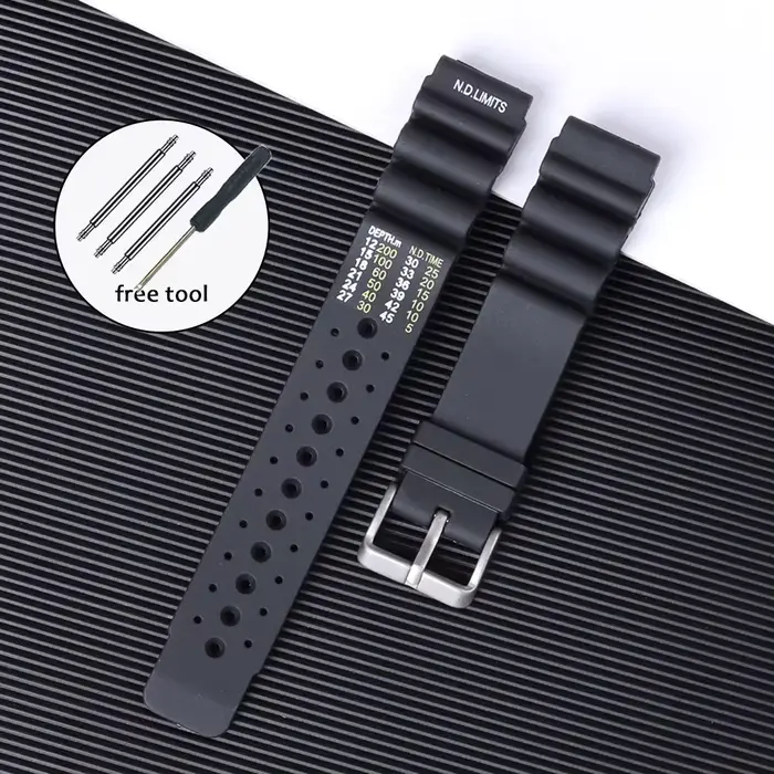 Bracelet de montre en Silicone pour Citizen Promaster, Seiko Prospex Diver, en caoutchouc, en résine