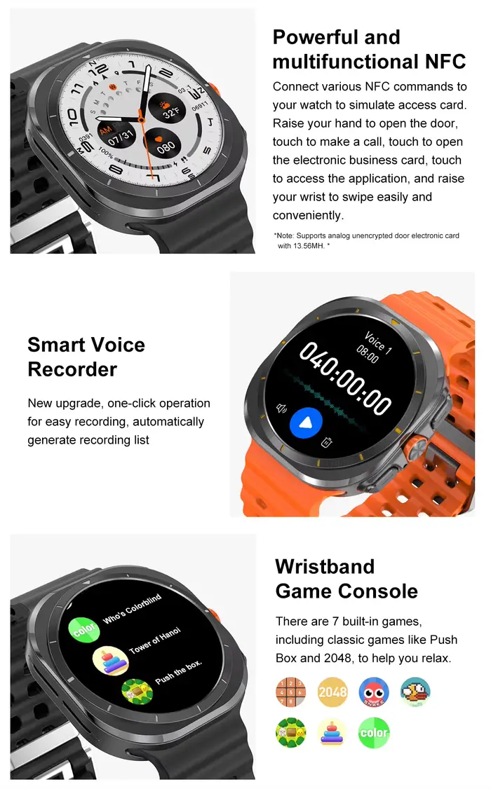 Montre intelligente DT7 ULTRA prenant en charge les appels Bluetooth