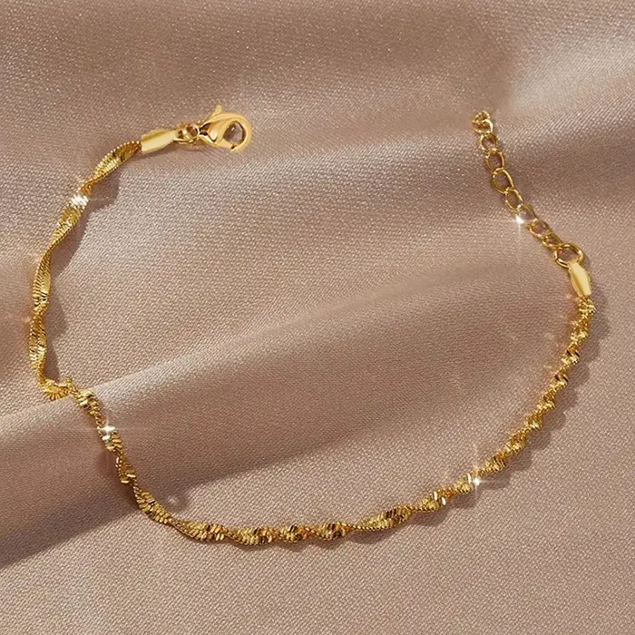 Bracelet à chaîne Simple en acier inoxydable