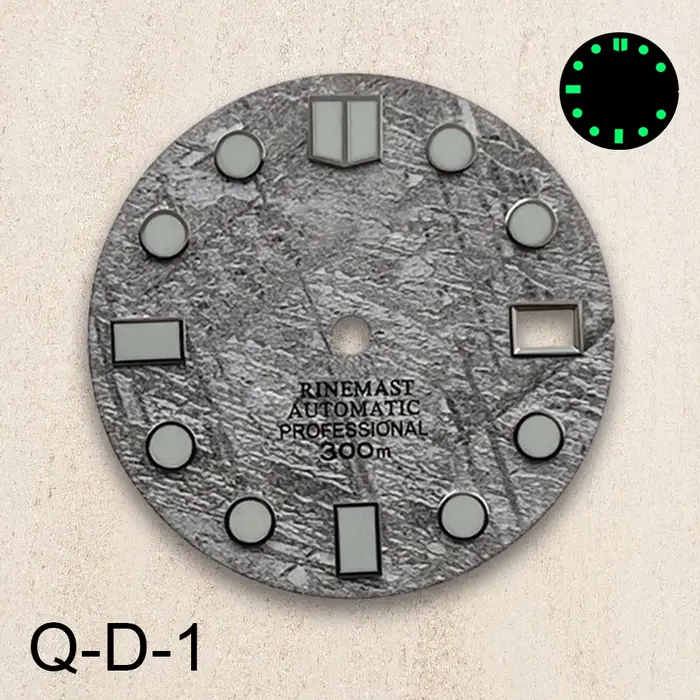 Montre à cadran de 28,5 mm avec logo S, météorite, pour mouvement automatique japonais NH35/4R/7S, l