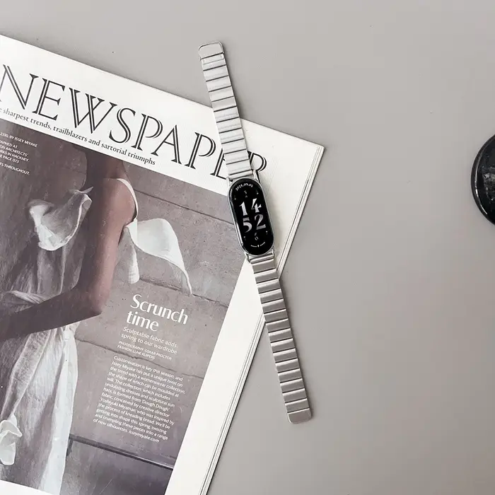 Bracelet magnétique pour Mi Band 9/10, bracelet pour femmes et hommes, bracelets argentés pour Xiaom
