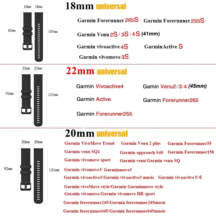 Bracelet de montre en Silicone pour Garmin Venu 4/3/2/2s