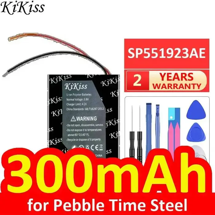 Batterie de montre intelligente SP551923AE 300Mah, respectueuse de l'environnement pour le temps de