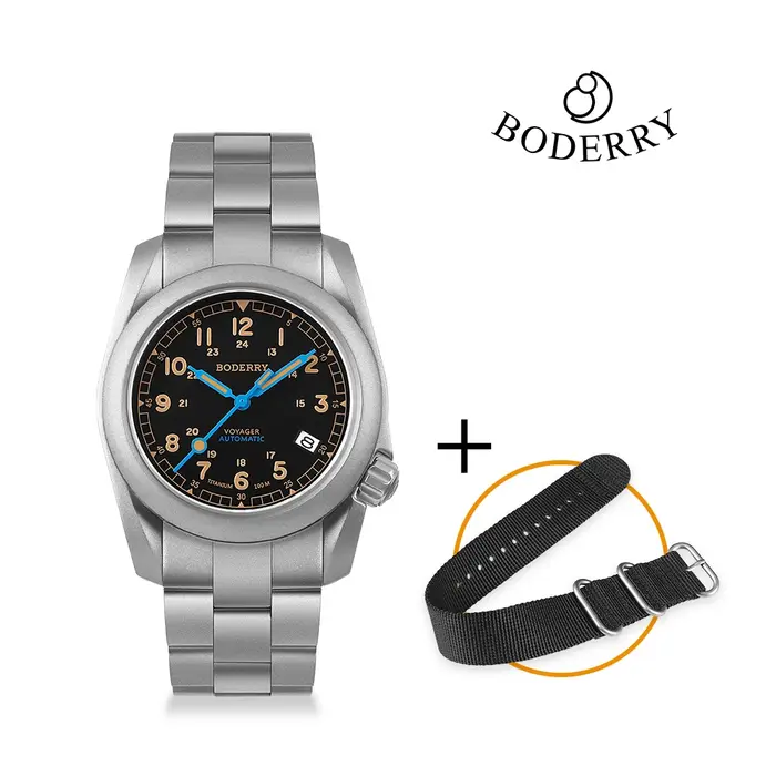 BODERRY montres de terrain pour hommes titane automatique pour Seiko montre-bracelet de plongée de marque supérieure