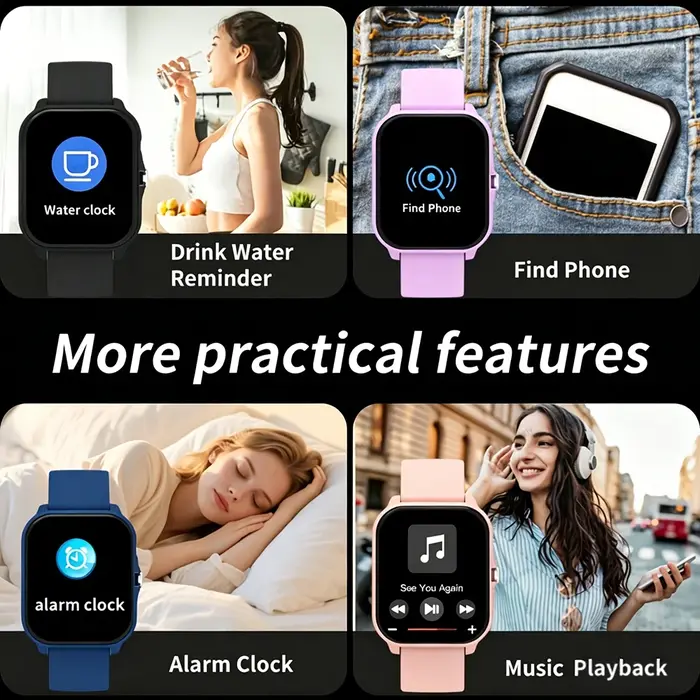 Nouvelle Smartwatch 2026, écran tactile HD de 1,83 pouce, prend en charge les appels et les notifications de messages, plusieurs modes sportifs, lecture de musique
