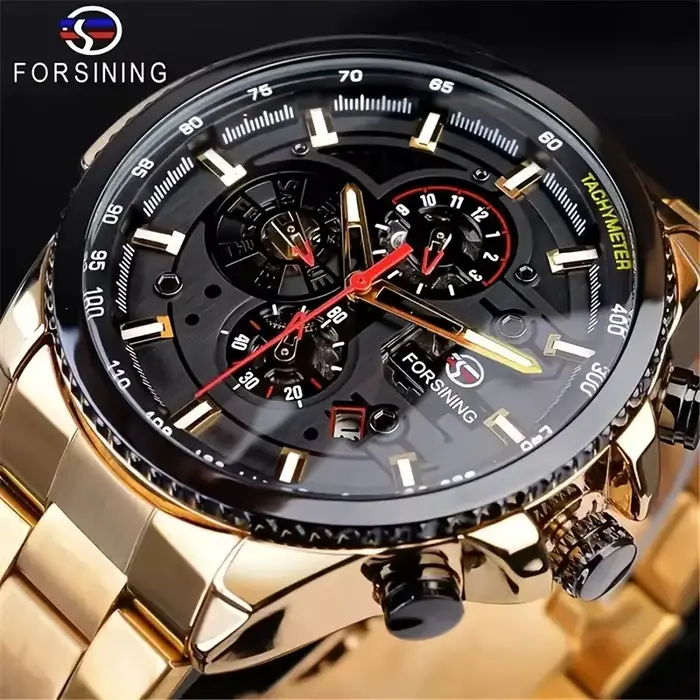 Montre mécanique automatique pour homme - Design squelette élégant