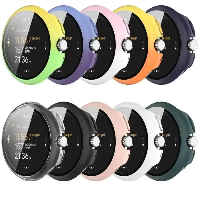 Pour Google Pixel Watch3 41/45MM PC coque Film couverture étui de protection intégré multicolore montre intelligente