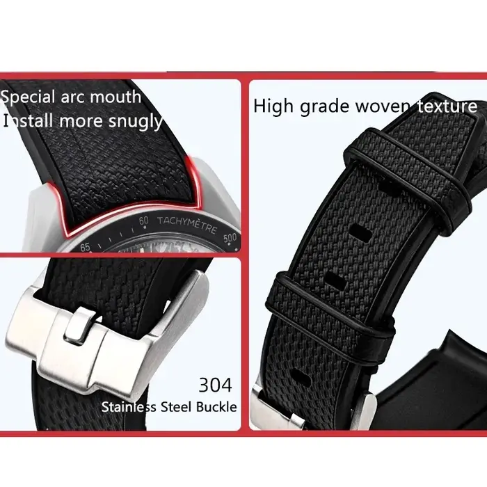 Bracelet de montre en caoutchouc pour Swatch X Omega Joint MoonSwatch