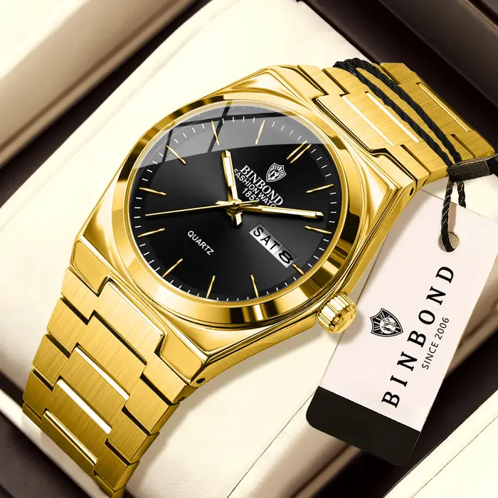 Montres à quartz originales BINBOND pour femmes, montre de luxe lumineuse et étanche pour femmes, montre pour dames + boîte