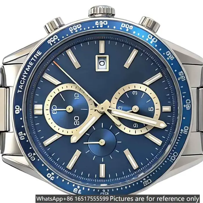 Montre Homme Haut de Gamme 43mm pour Usage Quotidien 2026, Chronographe à Quartz Artisanal en Acier 