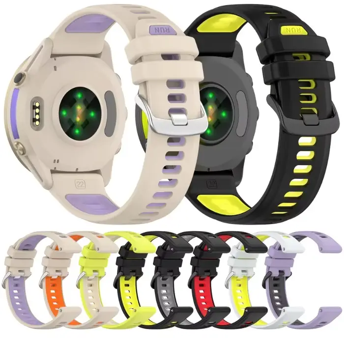 Bracelet en Silicone pour Garmin Forerunner 970 965 955 945 935, bicolore, officiel, respirant, confortable, accessoires
