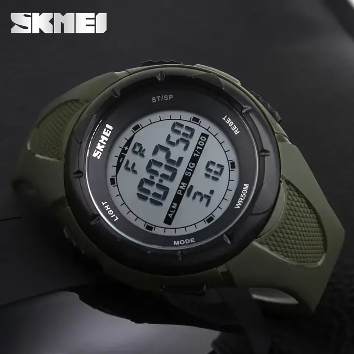 SKMEI 1025 hommes montres militaires réveil résistant aux chocs étanche montre numérique reloj hombre mode Simple montre de Sport