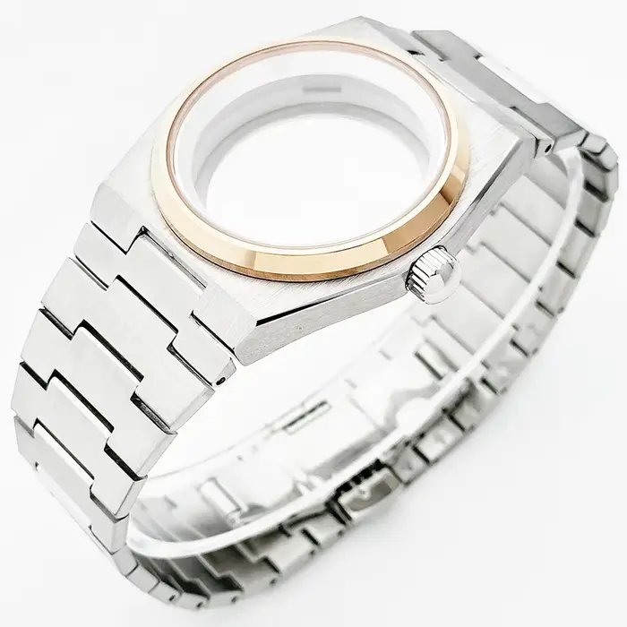 PRX NH35 40mm boîtier de montre cannelé lunette lisse ajustement 28.5 et 31.8mm cadran pour Tissot NH35/36/38 mouvement automatique saphir Mod pièces