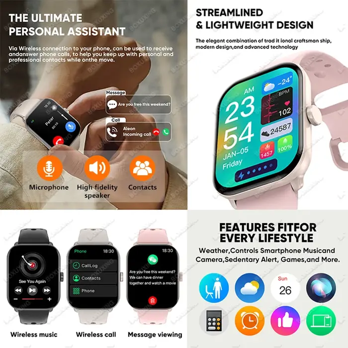 Nouvelle montre connectée GPS 2026 avec écran AMOLED Ultra HD de 2