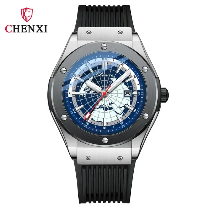 CHENXI 82442 montre à Quartz pour hommes décontracté Unique Sport montres marque carte du monde militaire étanche mâle